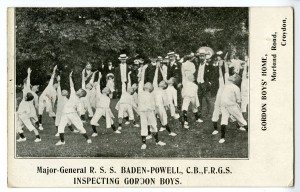 Major-General Baden-Powell visiting the children at Gordon Boys Home, Croydon, c1908