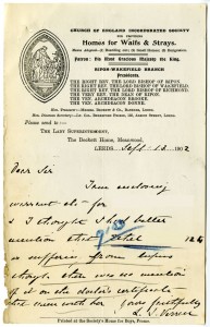 Letter from case file 9103 about the health of the child, 1902