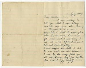 Letter from Edward to his mother, 1911 (case number 12589)