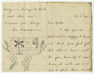 Letter from Edward to his mother, 1911 (case number 12589)
