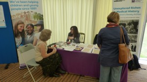 Janine talking to conference attendees