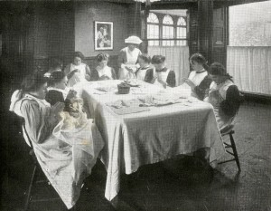 Girls at St Chad’s Home, in Far Headingley, Leeds 1914