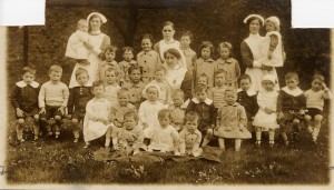 Children and staff at St Denys’ Home, Clitheroe, Lancashire, 1919