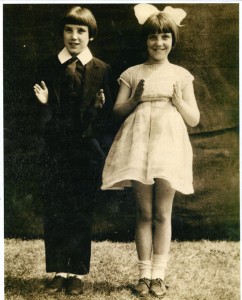 Margarita (on the right) and a friend performing a “doll dance” at a fete