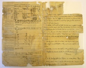 Archive ref: CF08464 Admission Form  The same document - after conservation 