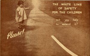 Fundraising flyer, ‘The White Line of Safety for the Children’, used in the Society’s supporter magazine Our Waifs and Strays in the 1930s