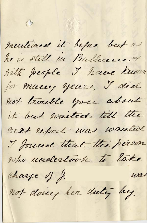 Large size image of Case 2 5. Letter from Miss S.  2 February 1883
 page 2