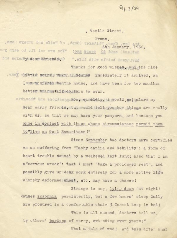 Large size image of Case 2 31. Letter from J.  6 January 1930
 page 1