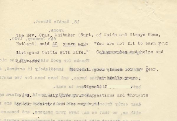 Large size image of Case 2 31. Letter from J.  6 January 1930
 page 2