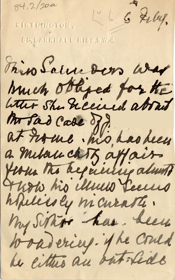 Large size image of Case 2 33. Letter to Miss S.  c. 6 January 1930
 page 1