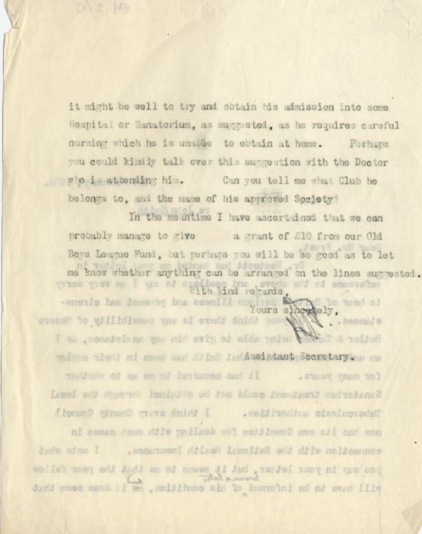 Large size image of Case 2 43. Letter to Mr Frost  3 February 1930
 page 2