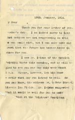Image of Case 2 20. Letter to J.  12 January 1914
 page 1