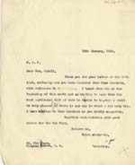 Image of Case 2 37. Letter from Secretary to Mrs. Rudolf  13 January 1930
 page 1