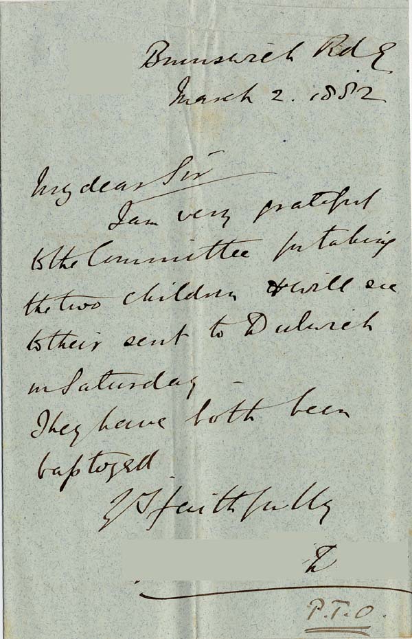 Large size image of Case 10 3. Letter from Mr D. 2 March 1882
 page 1