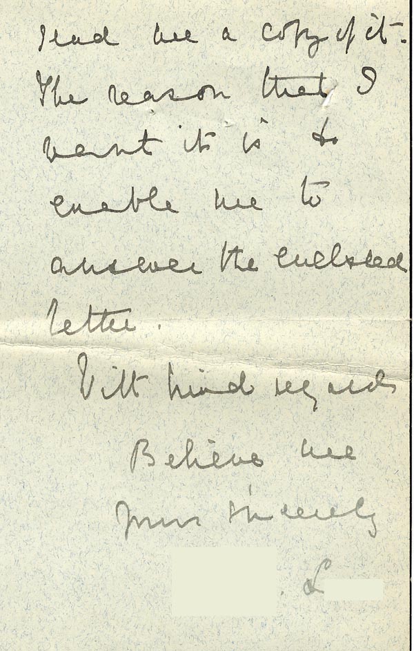 Large size image of Case 86 7. Letter from Miss L 19 December 1898
 page 3