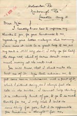 Image of Case 189 14. Letter from E. to Miss J. 31 August 1931
 page 1