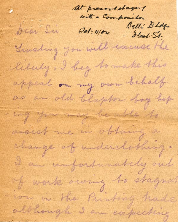 Large size image of Case 201 4. Letter from E. 11 October 1904
 page 2