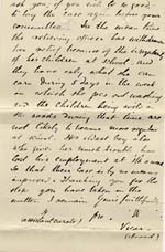 Image of Case 239 3. Letter from the Curate of St Andrew, Willesden concerning the family's finances  15 August 1883
 page 2