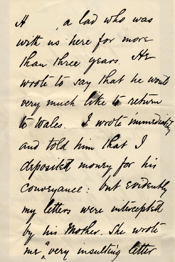 Large size image of Case 326 10. Letter to Mr. Rudolf from Revd R. 18 March 1893
 page 2