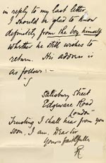 Image of Case 326 10. Letter to Mr. Rudolf from Revd R. 18 March 1893
 page 3