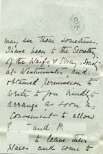 Image of Case 476 2. Letter from Sister Marian of St  Andrew's Deaconess' House, Westbourne Park concerning the girls' mother's wish to have her daughters returned to London  23 October 1893
 page 2