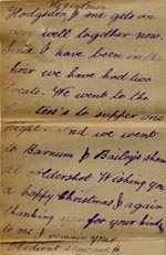 Image of Case 485 9. Letter from H. to Ellen Teesdale telling her about his life  [December 1898]
 page 4
