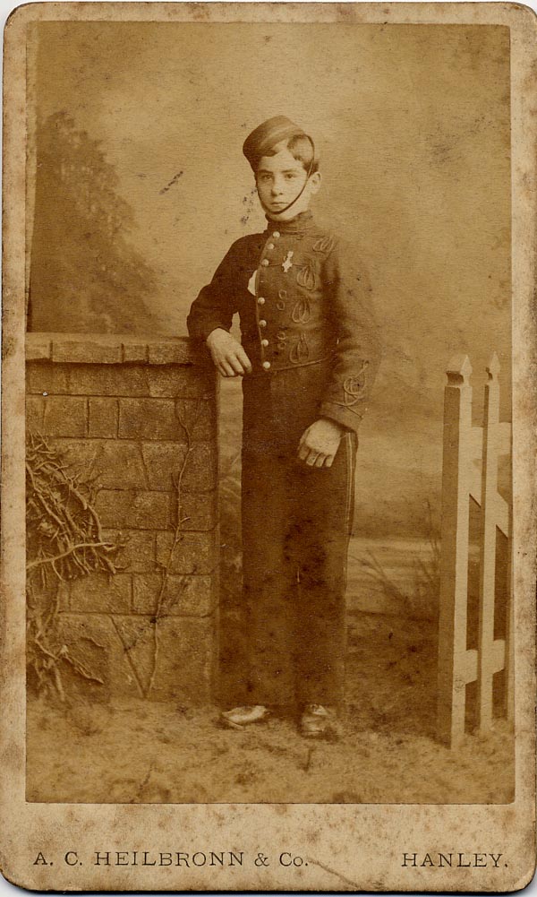 Large size image of Case 512 4. Photograph of P. in Standon Band uniform c. 1886
 page 2