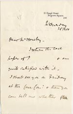 Image of Case 512 14. Letter to Mr Horsley 25 November 1910
 page 1