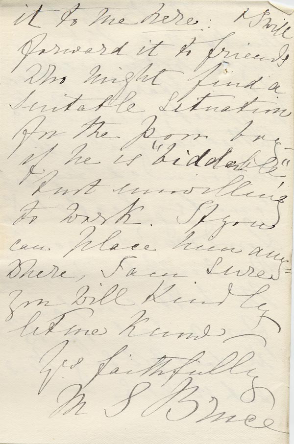 Large size image of Case 517 16. Letter from Miss M.S. Bruce  15 February 1889
 page 3