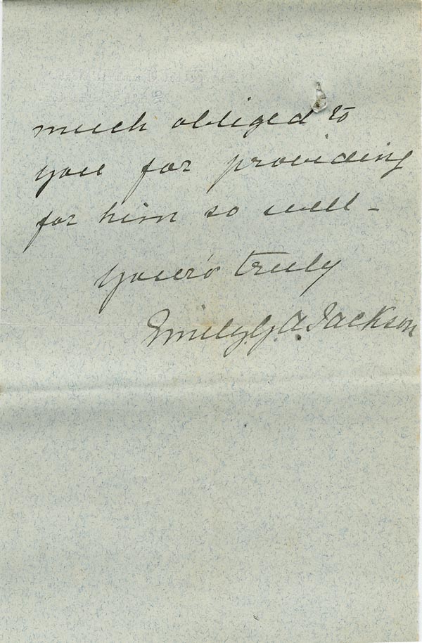 Large size image of Case 517 23. Letter from Emily Jackson  3 May 1889
 page 2