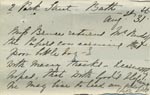 Image of Case 517 3. Note from Miss M.S. Bruce  31 August 1885
 page 2
