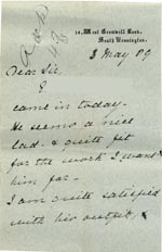 Image of Case 517 23. Letter from Emily Jackson  3 May 1889
 page 1