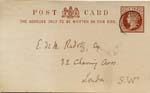 Image of Case 542 7. Card from Revd B. acknowledging F's admission  29 October 1885
 page 1