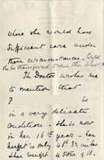 Image of Case 542 8. Letter from Mildenhall about F's delicate health  23 February 1892
 page 2