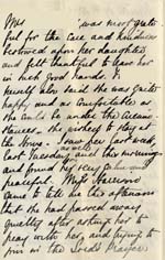 Image of Case 542 13. Letter from the Convalescent Home about F's death  17 March 1892
 page 2