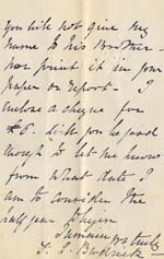 Image of Case 588 3. Letter from F. Brodrick  15 February [1886] 
 page 2