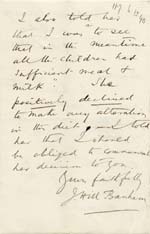 Image of Case 749 10. Letter from the Vicar of Keysoe concerning A's diet and the withdrawal of the foster children from Miss T's care  10 August 1892
 page 2