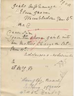 Image of Case 795 11. Note of A's address  6 January 1900?
 page 1