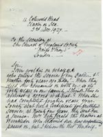 Image of Case 795 12. Letter from A's employer describing her service of almost 40 years with the same family  3 December 1927
 page 1