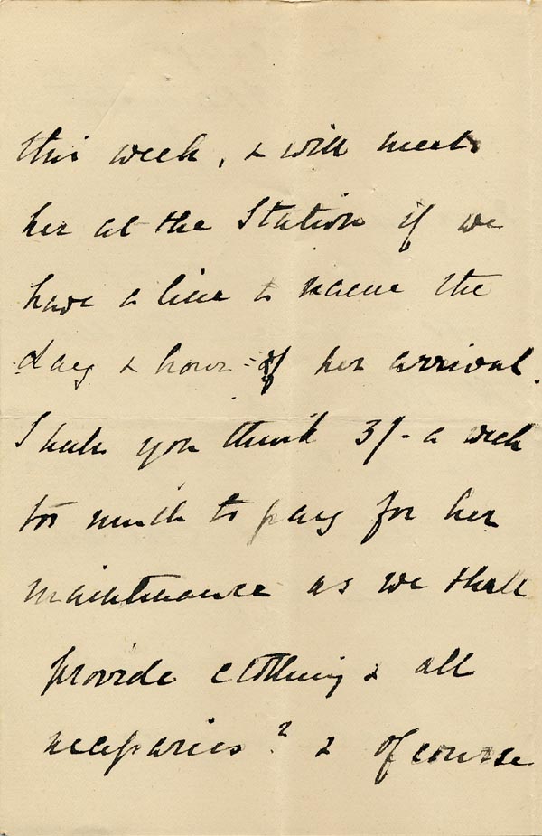 Large size image of Case 866 8. Letter from Mrs Newman about the arrangements for accepting C.  10 January 1888
 page 2