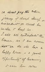 Image of Case 866 8. Letter from Mrs Newman about the arrangements for accepting C.  10 January 1888
 page 3
