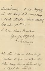 Image of Case 866 8. Letter from Mrs Newman about the arrangements for accepting C.  10 January 1888
 page 4