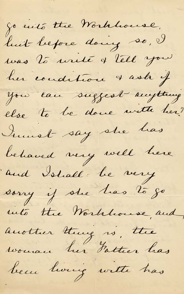 Large size image of Case 941 13. Letter from the Female Mission, Greenwich giving details of A's plight  8 June 1894
 page 3