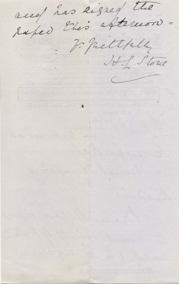 Large size image of Case 941 25. Letter from Hemel Hempstead about M. signing papers to (quote)avail herself of protection until she is eighteen(unquote)  3 February 1896
 page 2