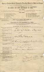 Image of Case 941 1. Application to Waifs and Strays' Society for A.  22 February 1887
 page 1