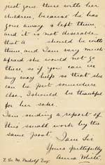 Image of Case 941 13. Letter from the Female Mission, Greenwich giving details of A's plight  8 June 1894
 page 4