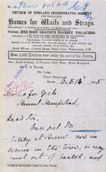 Image of Case 941 23. Letter from Hemel Hempstead about M's health  14 October 1895
 page 1
