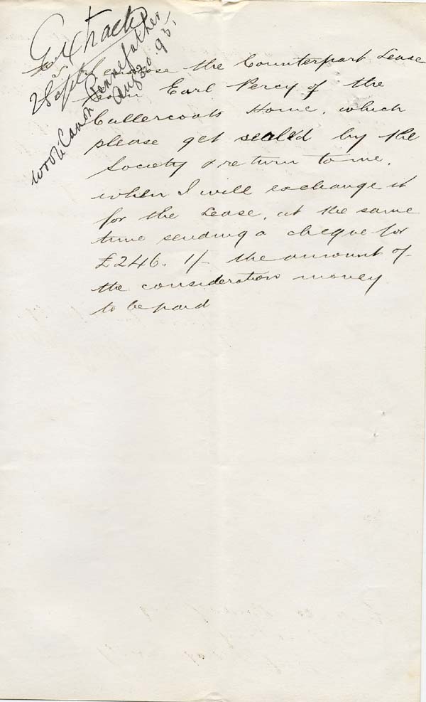 Large size image of Case 942 20. Letter from the Waifs and Strays' Society Solicitor [?] at Lincoln's Inn concerning M's alleged theft from her employers in Harrow  28 August 1895
 page 3