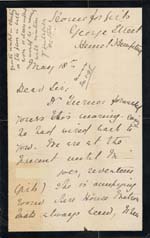 Image of Case 942 18. Letter from Hemel Hempstead about overcrowding  18 May 1895
 page 1