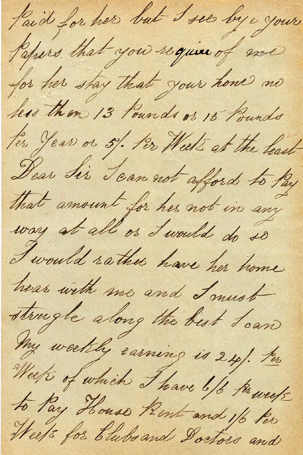 Large size image of Case 1024 8. Letter from A's father  24 May 1887
 page 2